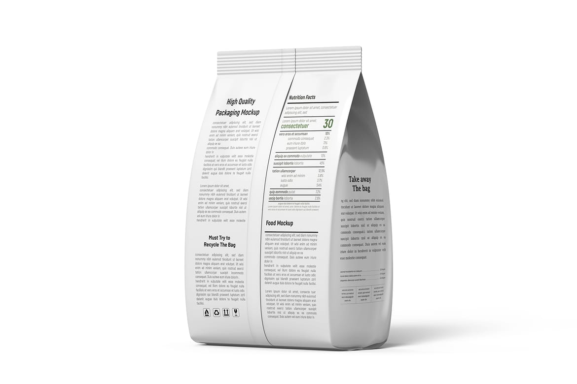 Food Packaging Bag Mockup