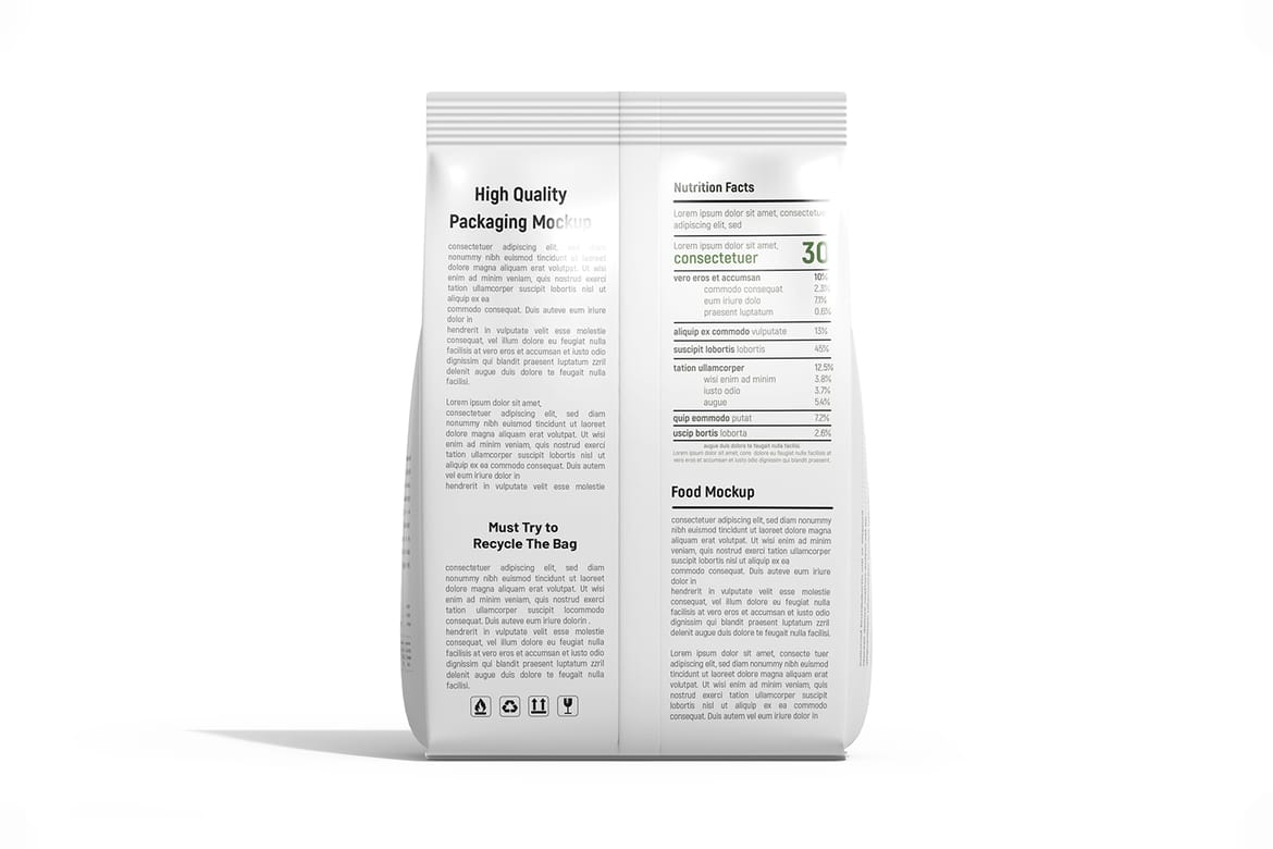 Food Packaging Bag Mockup