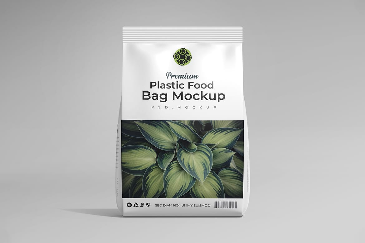 Food Packaging Bag Mockup