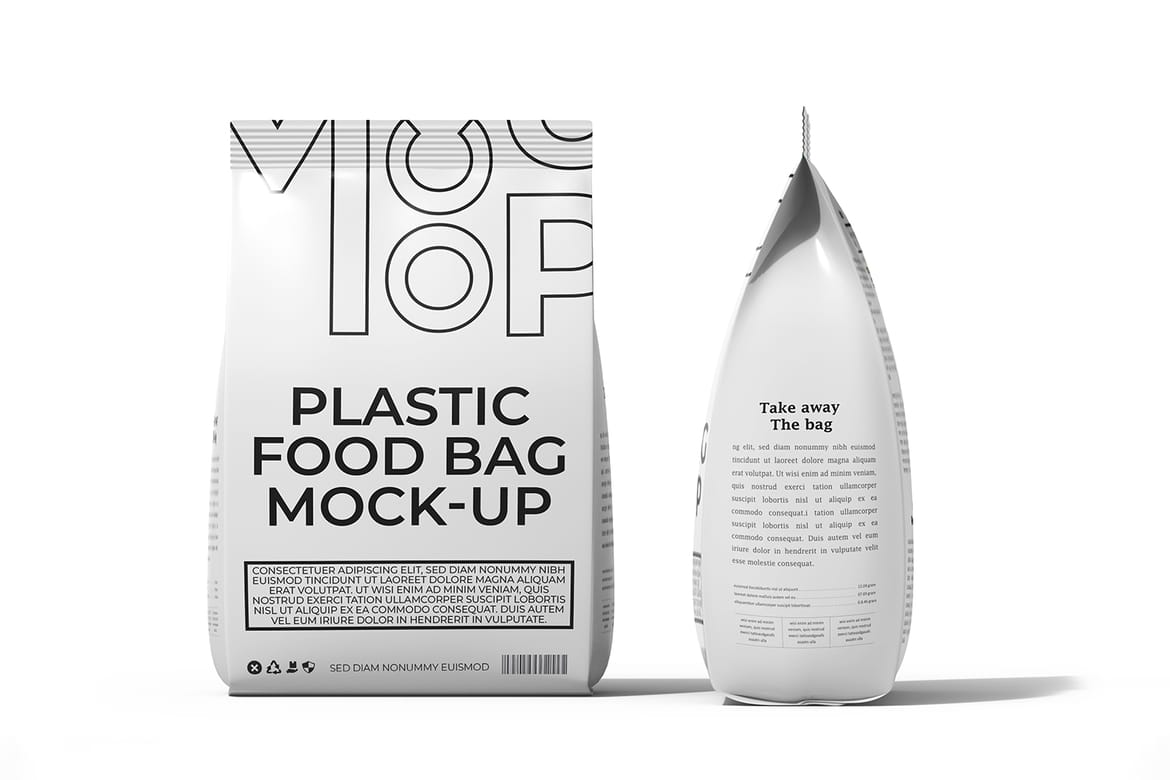 Food Packaging Bag Mockup