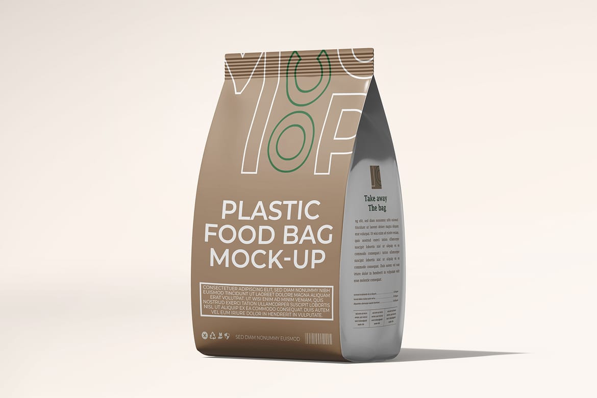 Food Packaging Bag Mockup