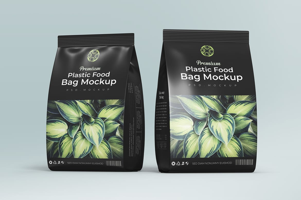 Food Packaging Bag Mockup
