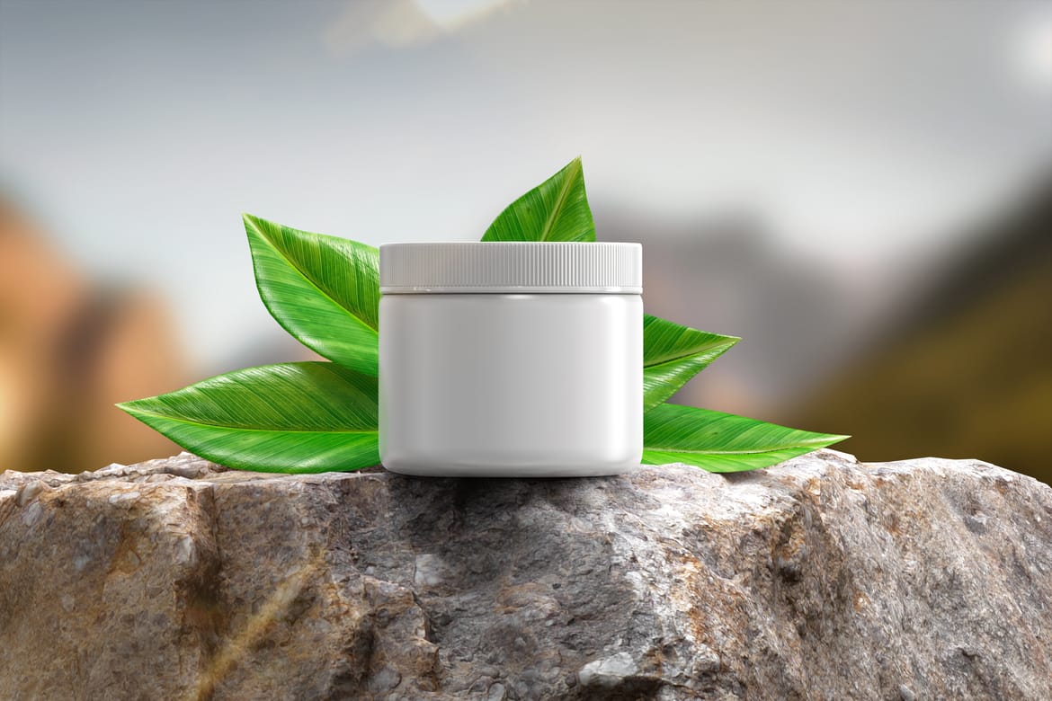 Plastic Small Jar PSD Mockup