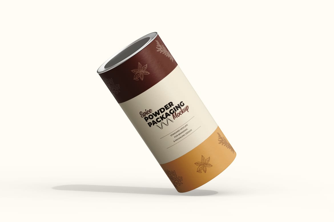 Matte Paper Spice Powder Tube Packaging Mockup | Premium & Free PSD ...