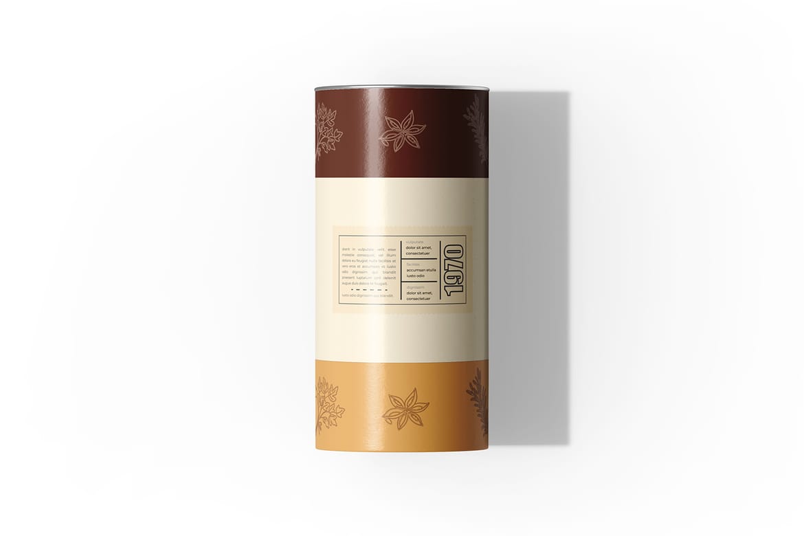 Matte Paper Spice Powder Tube Packaging Mockup