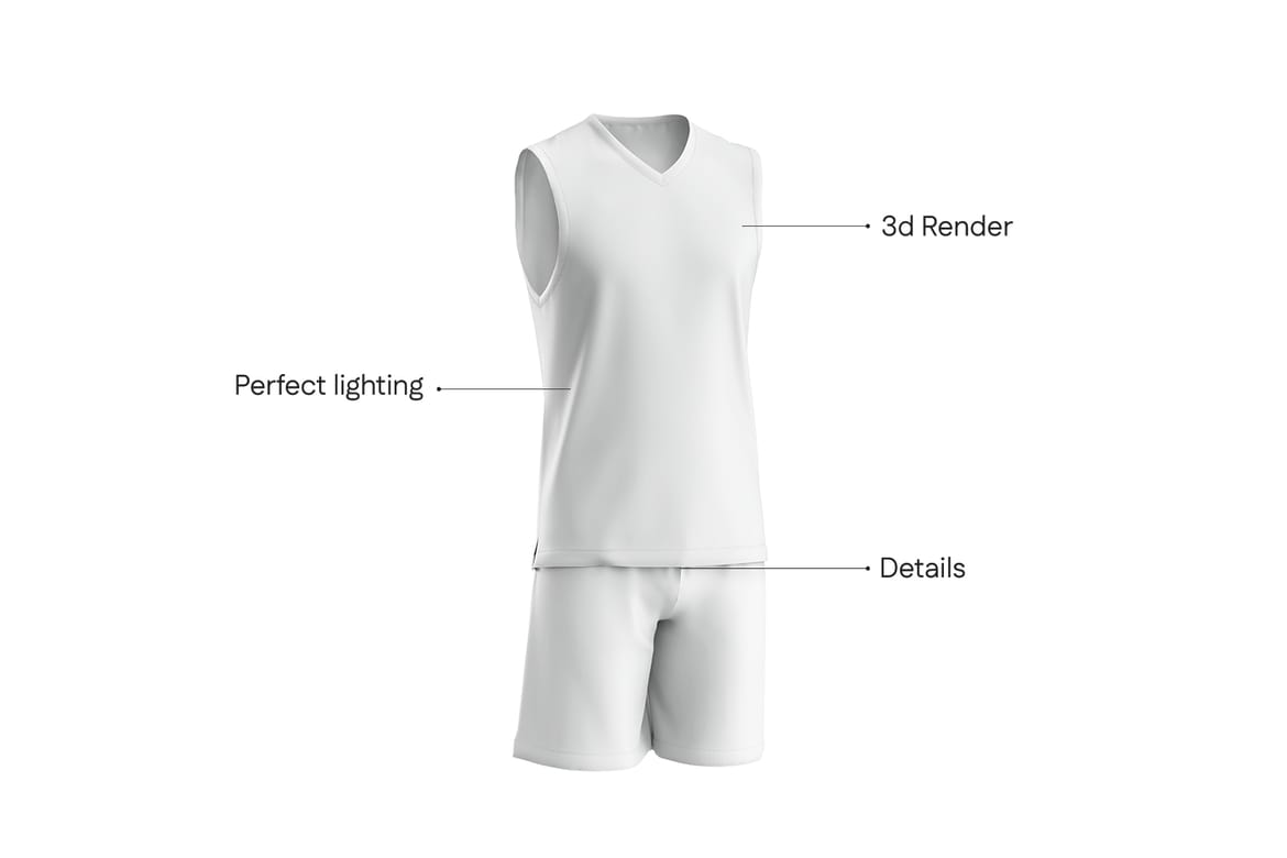 Basketball Jersey and Shorts Mockup