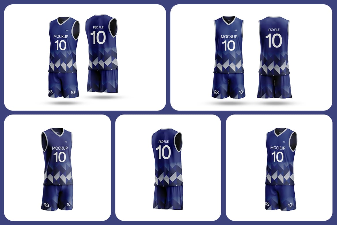 Basketball Jersey and Shorts Mockup