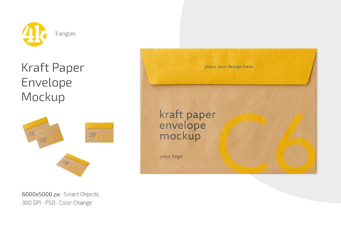 Kraft Paper Envelope Mockup Set