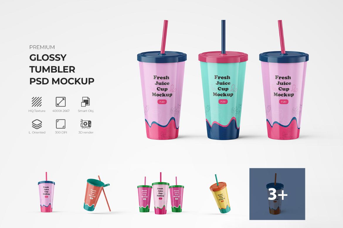 Matte Finish Customizable Tumbler Mockup