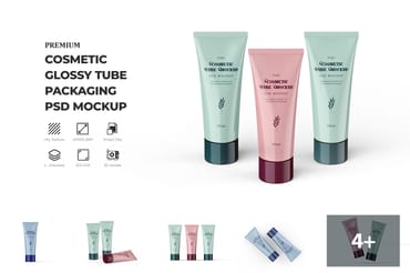 Glossy Finish Tube Mockup for Corporate Branding