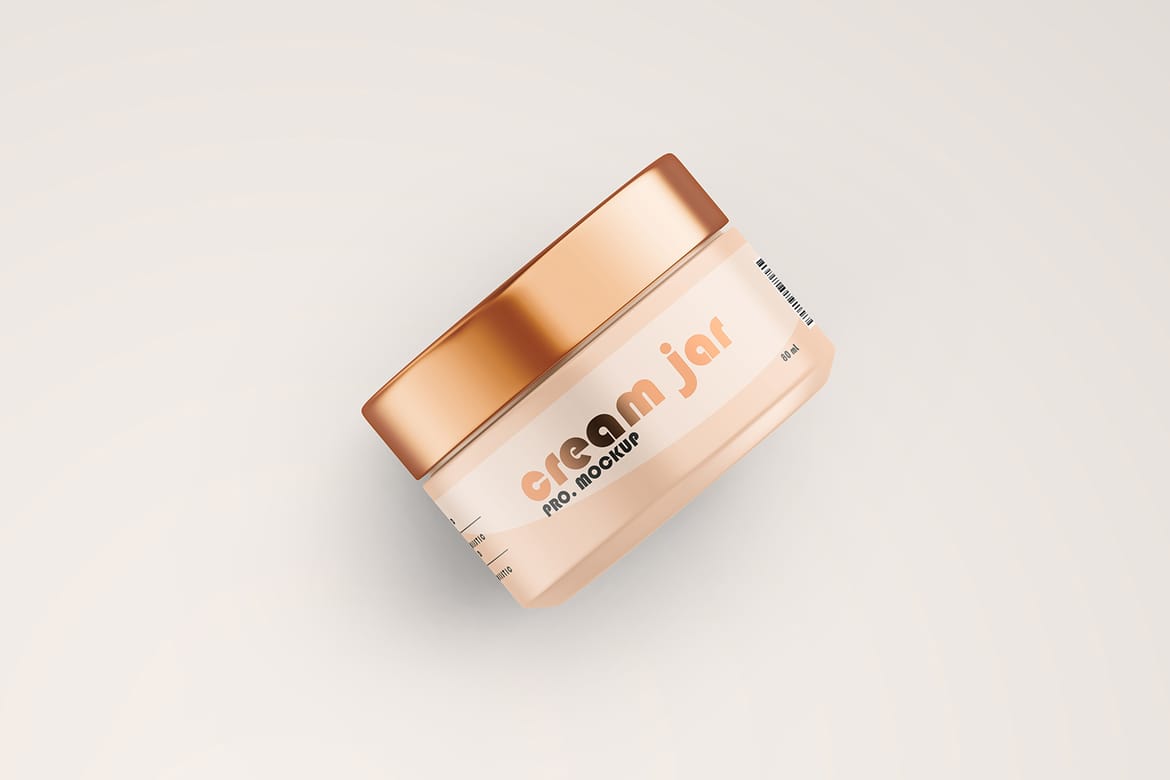 Matte Cream Jar Mockup for Cosmetic