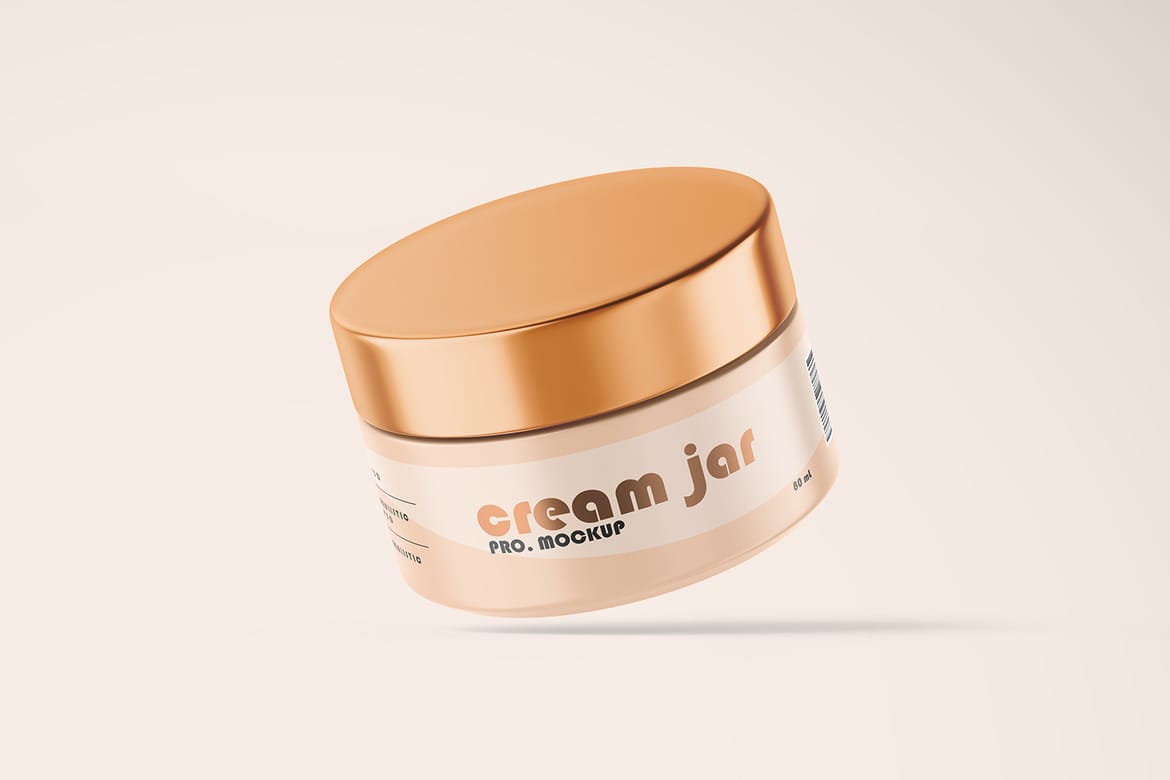 Matte Cream Jar Mockup for Cosmetic