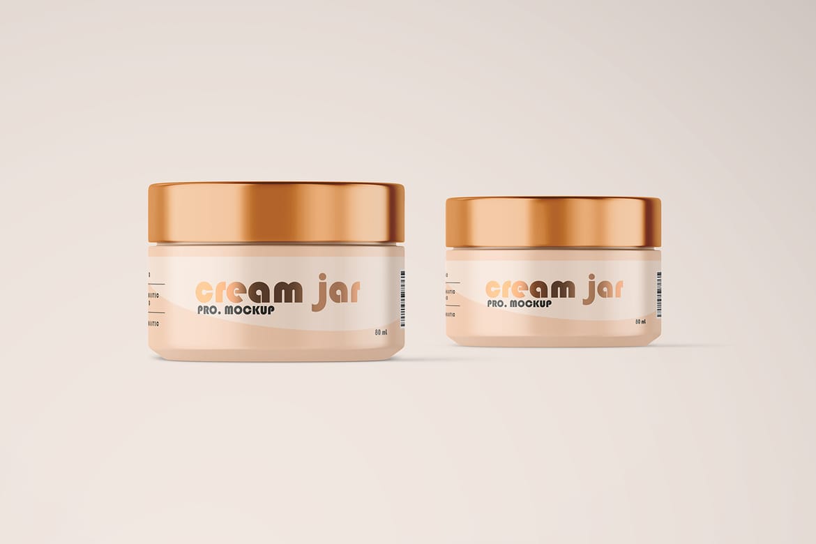 Matte Cream Jar Mockup for Cosmetic