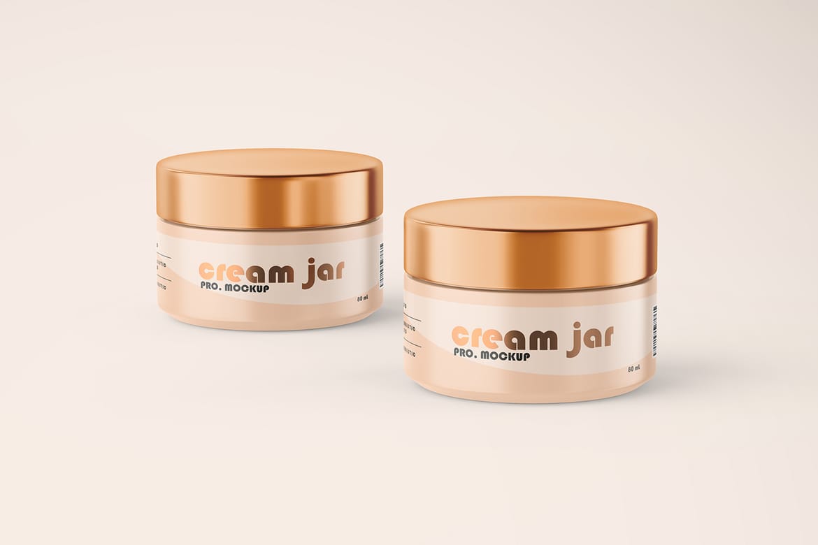 Matte Cream Jar Mockup for Cosmetic