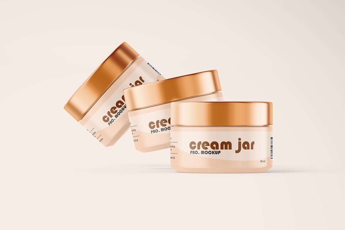 Matte Cream Jar Mockup for Cosmetic