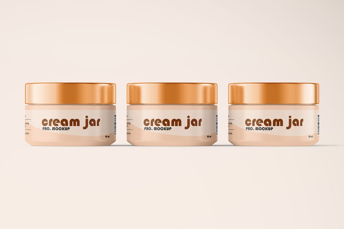 Matte Cream Jar Mockup for Cosmetic