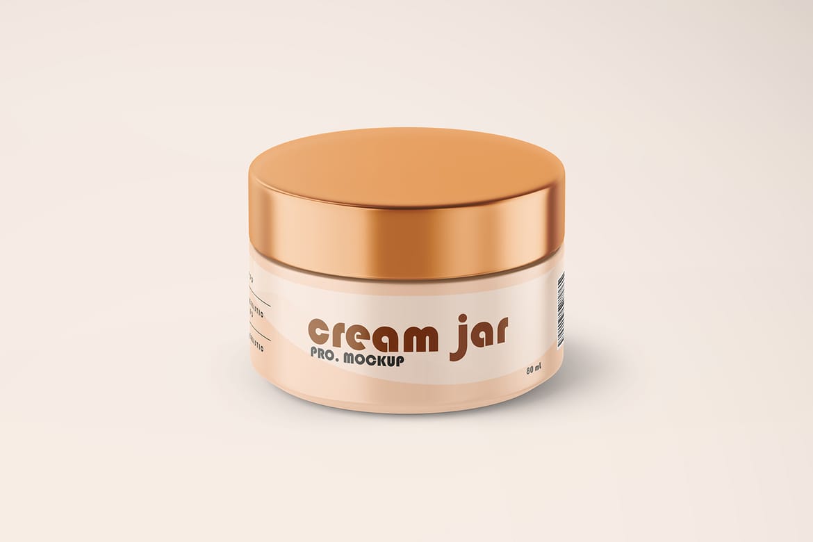 Matte Cream Jar Mockup for Cosmetic