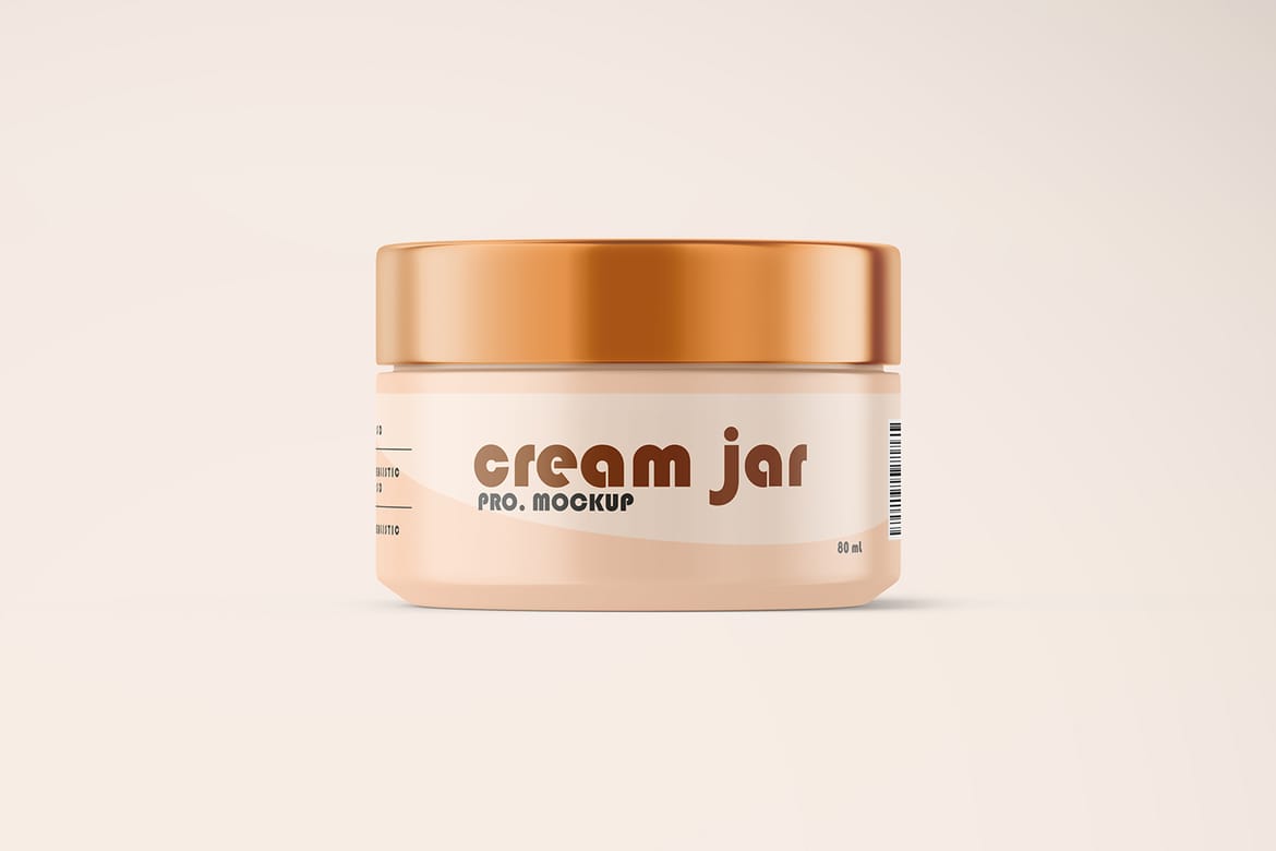 Matte Cream Jar Mockup for Cosmetic