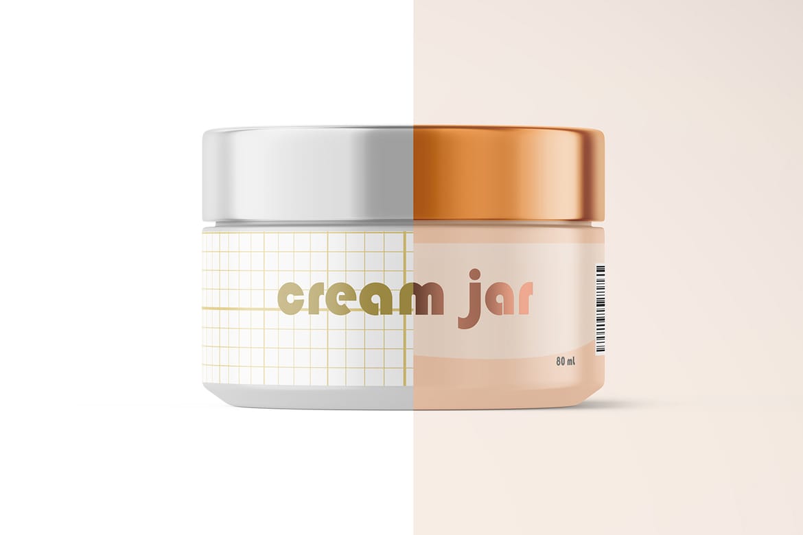 Matte Cream Jar Mockup for Cosmetic