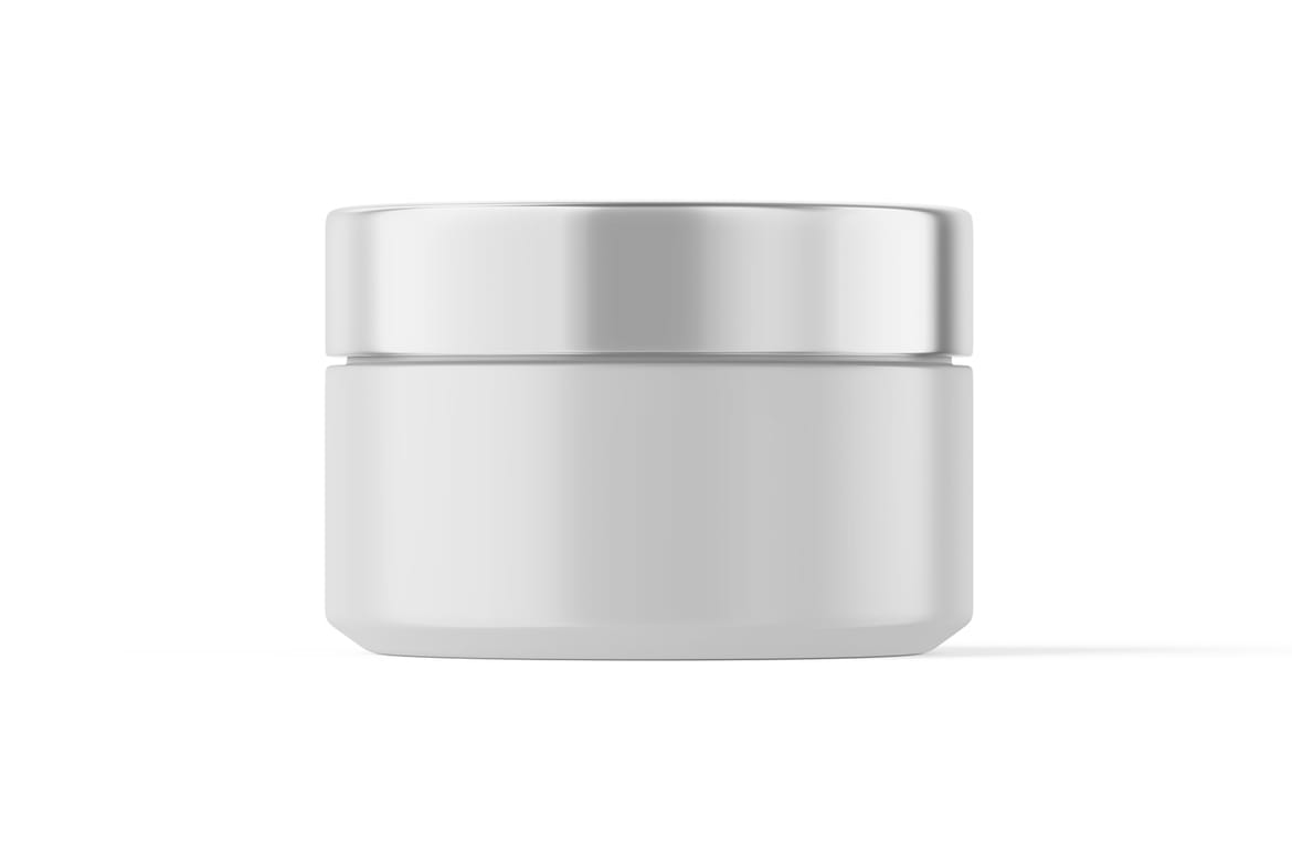 Matte Cream Jar Mockup for Cosmetic