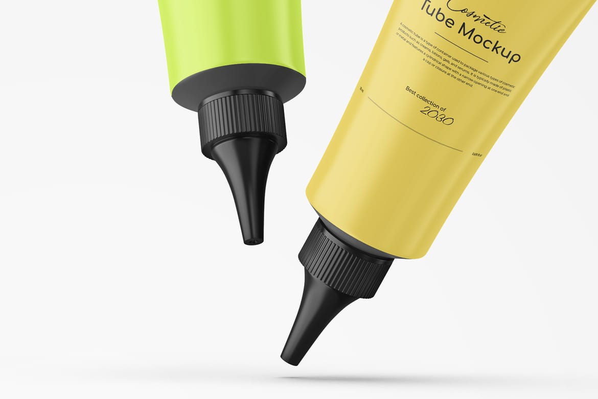 Matte Nozzle Plastic Cosmetic Tube Mockup