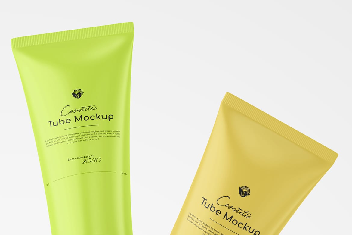 Matte Nozzle Plastic Cosmetic Tube Mockup