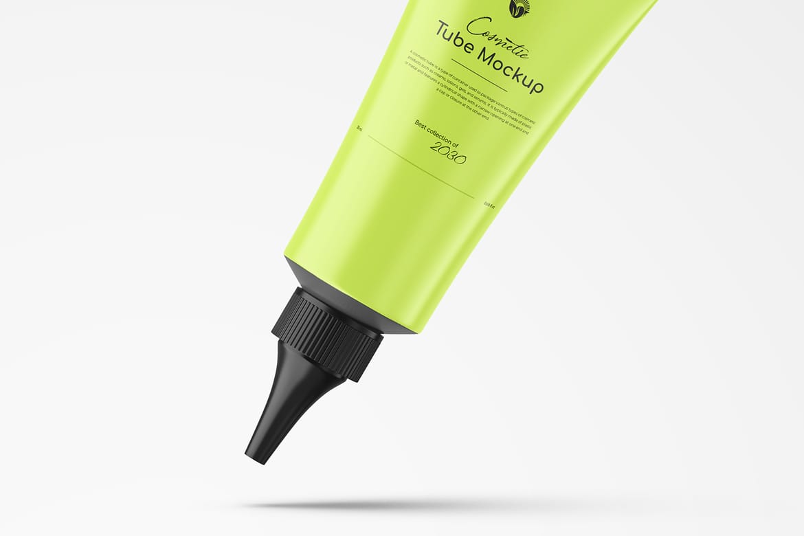 Matte Nozzle Plastic Cosmetic Tube Mockup