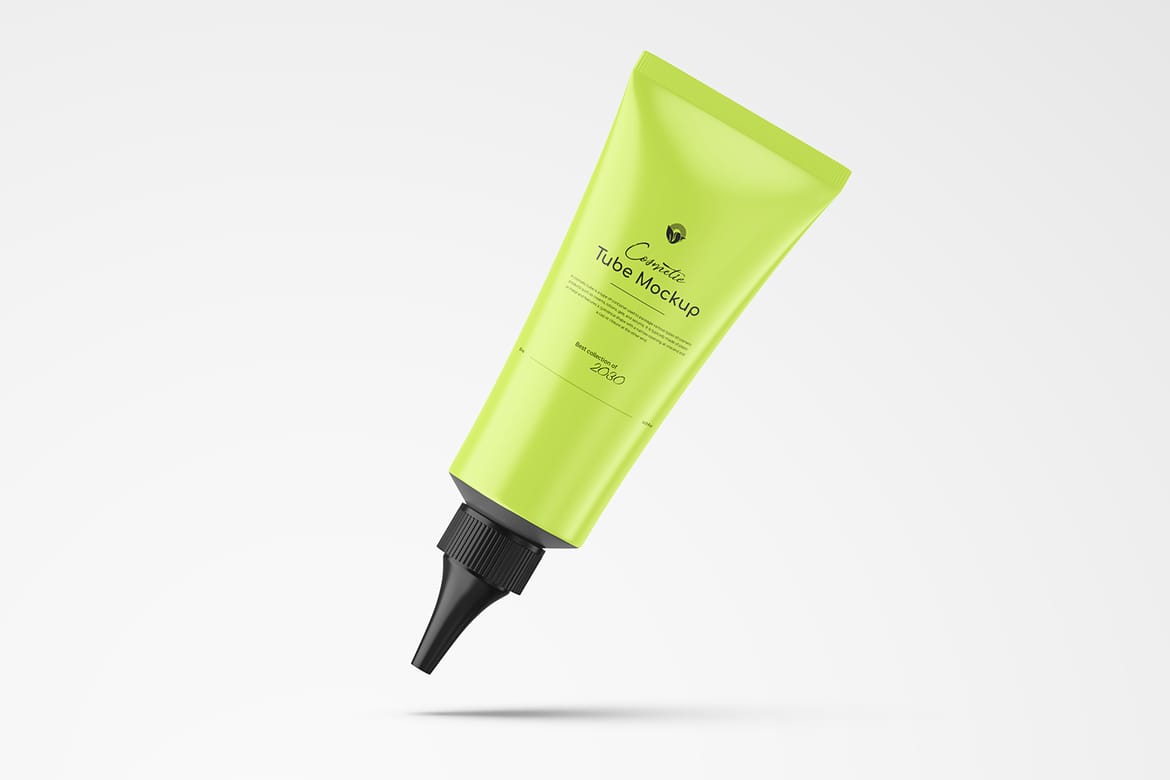 Matte Nozzle Plastic Cosmetic Tube Mockup
