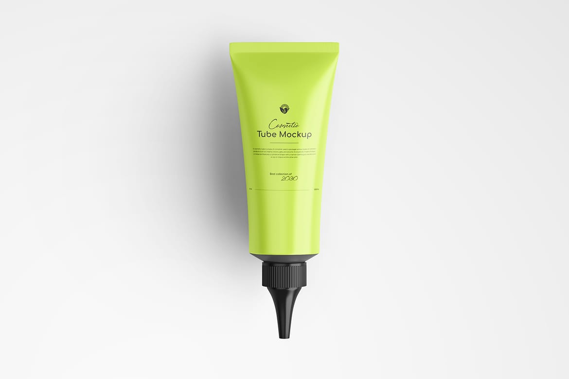 Matte Nozzle Plastic Cosmetic Tube Mockup