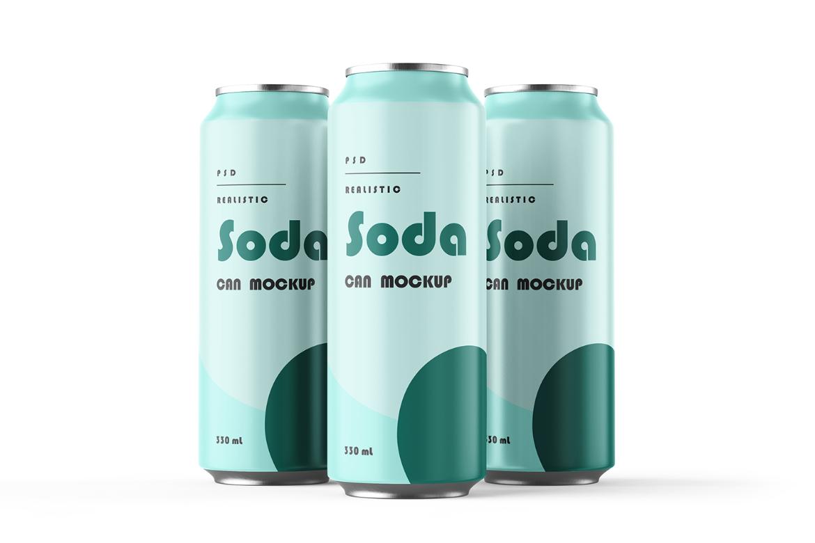 Realistic Soda Can Mockup