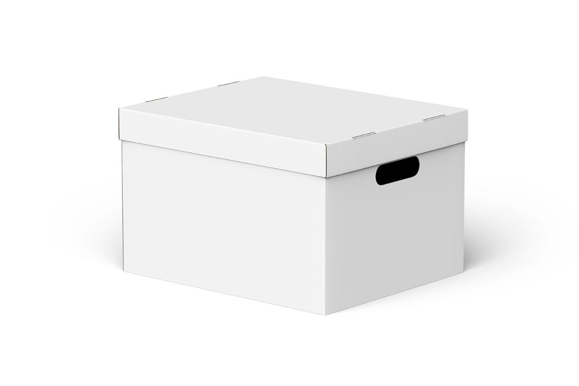 Cardboard Carton Moving Box Mockup
