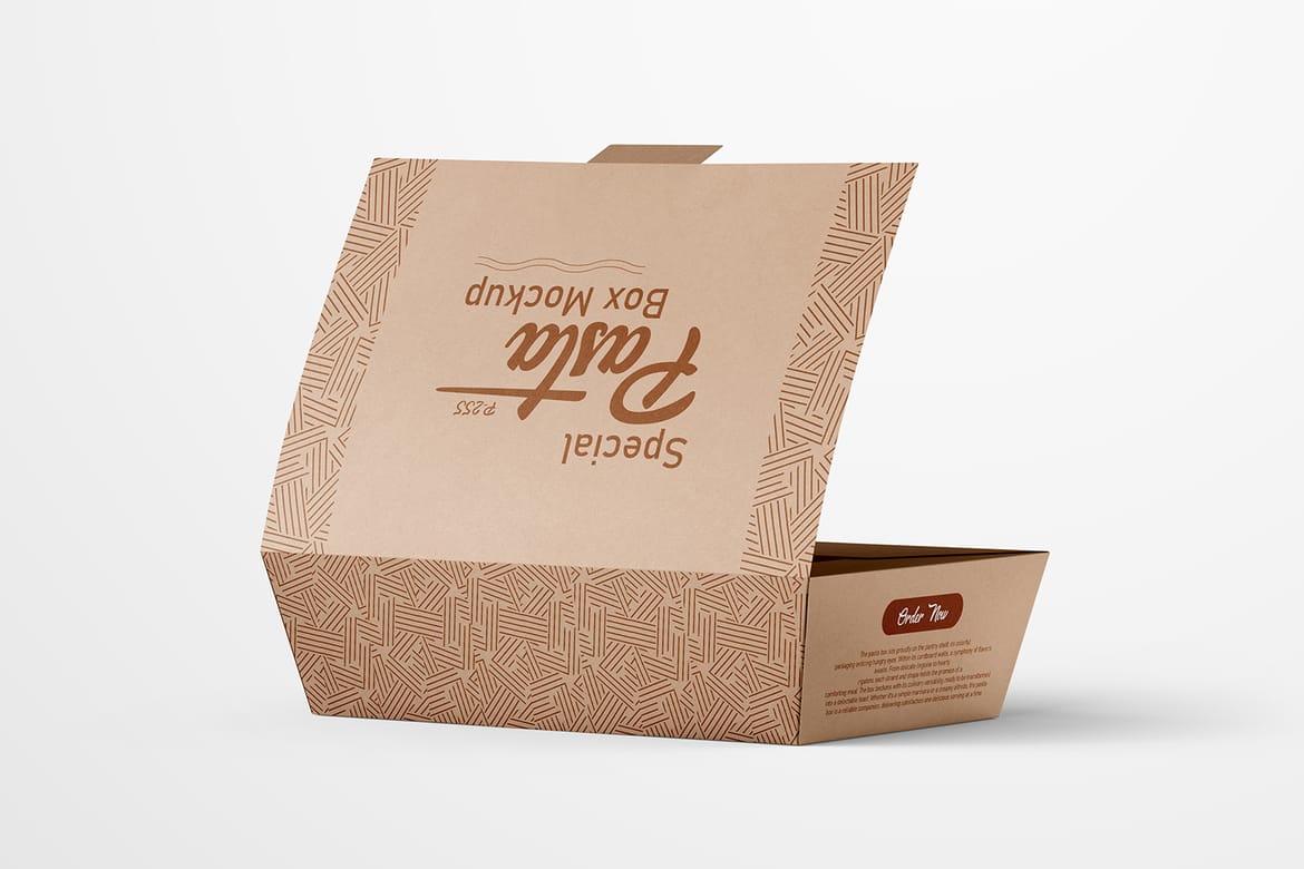 Eco Packaging Paper Food Box Mockup