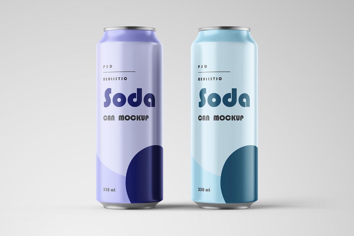 Realistic Soda Can Mockup