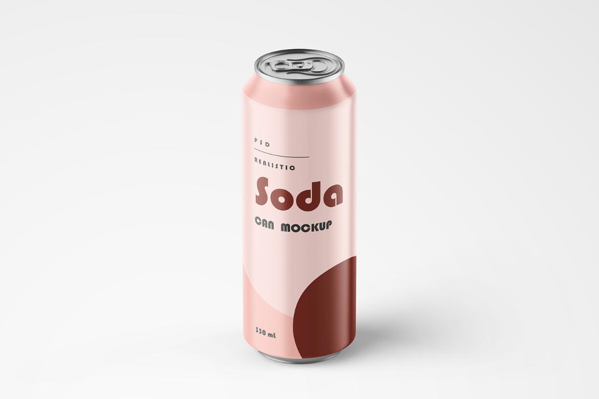Realistic Soda Can Mockup