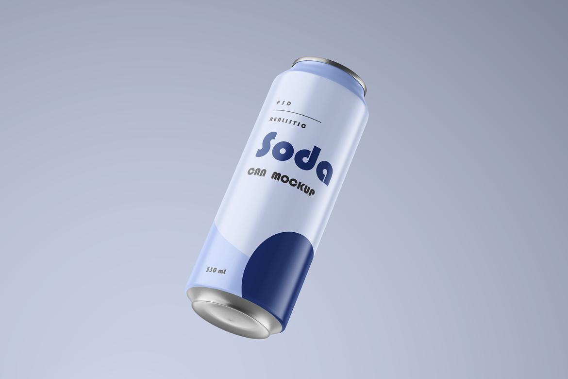 Realistic Soda Can Mockup