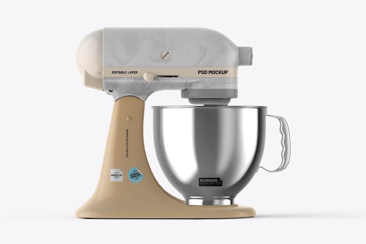 3D Immersive Electric Cake Mixer Mockup. 
