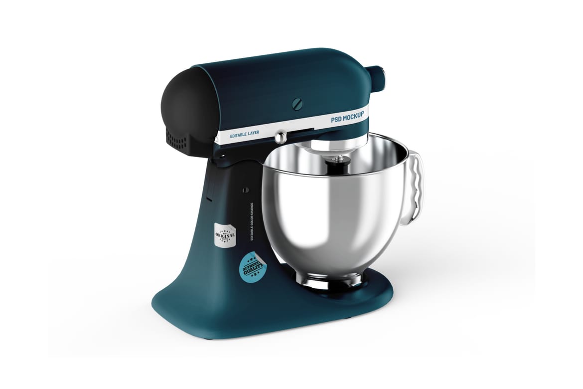3D Immersive Electric Cake Mixer Mockup. 