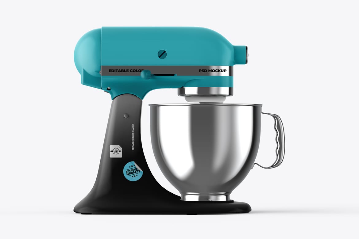 3D Immersive Electric Cake Mixer Mockup. 