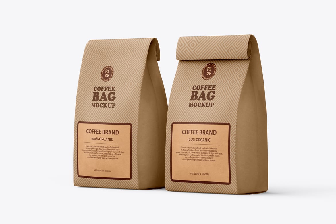 Kraft Paper Bag Advertising Mockup for Presentation
