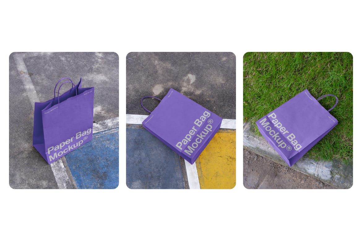15 Outdoor Paper Bag Mockup Collection