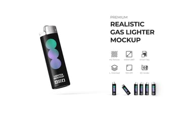 Realistic Gas Lighter Mockup