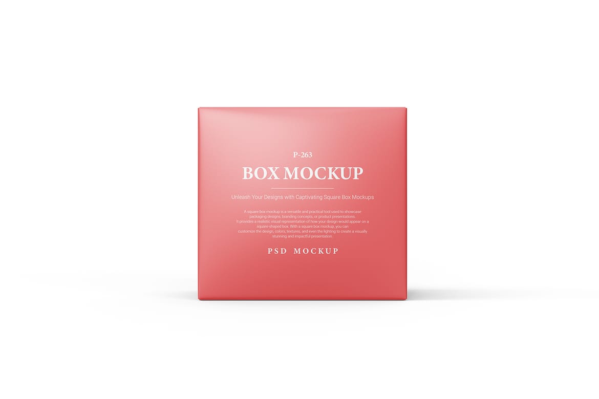 Square Box Packaging PSD Mockup