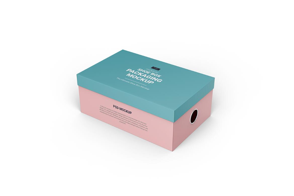 Customizable Shoe Box PSD Mockup
