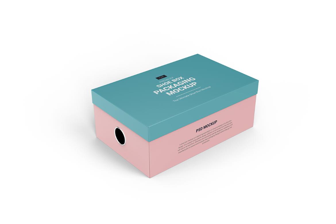 Customizable Shoe Box PSD Mockup