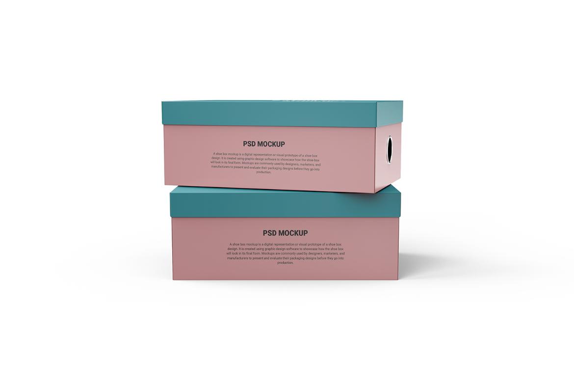 Customizable Shoe Box PSD Mockup
