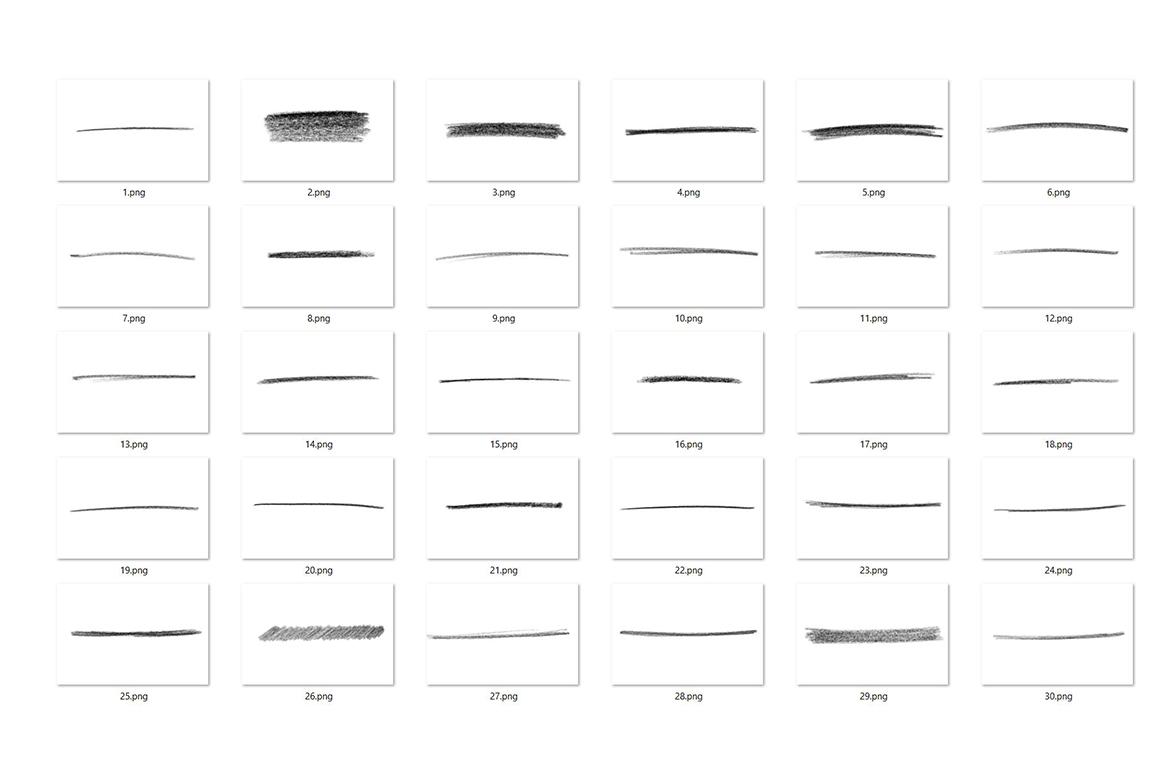 30 Pencil Lines Overlay