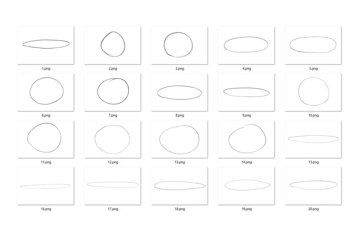 20 Pencil Circle Overlay