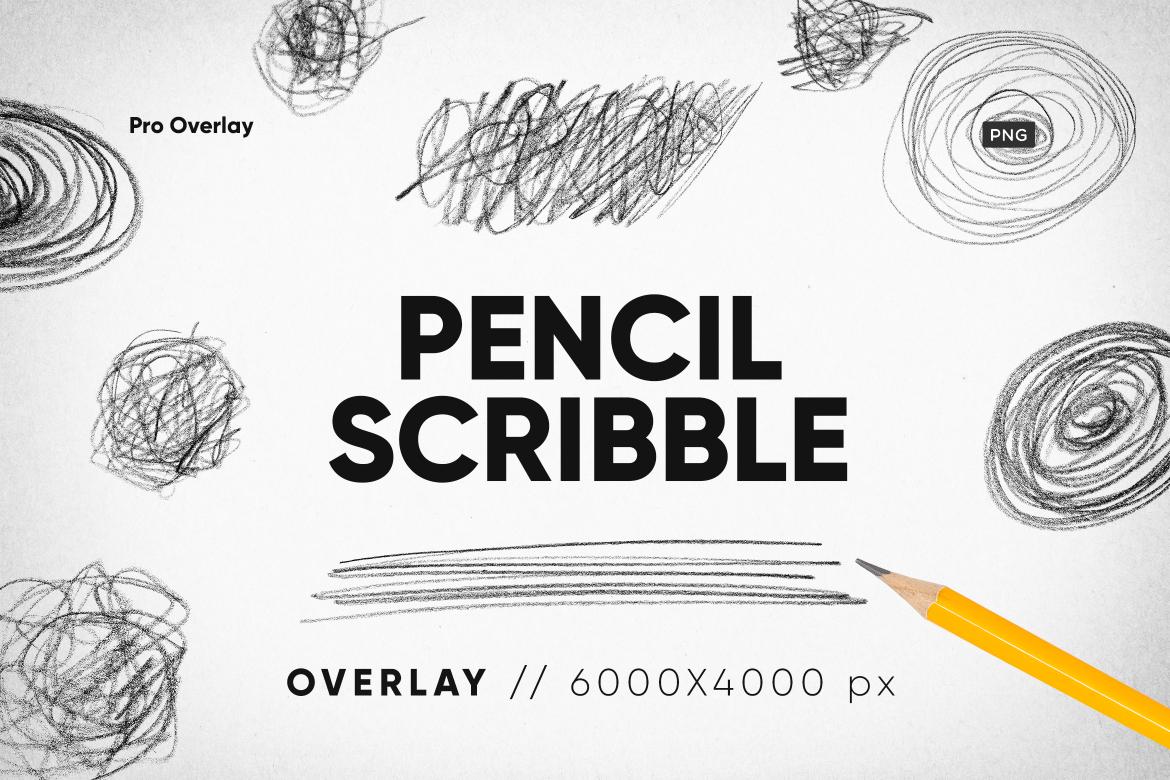 40 Pencil Scribble Overlay
