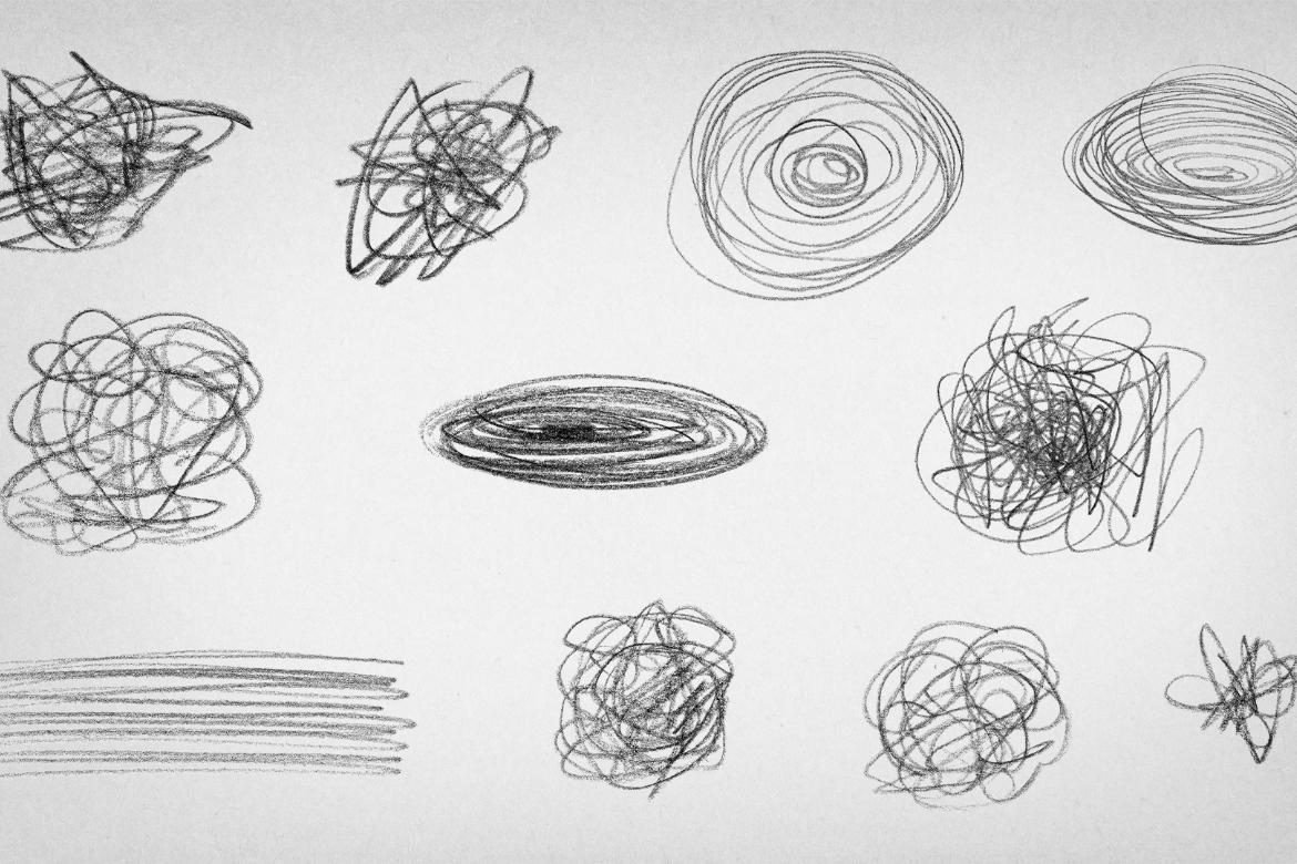 40 Pencil Scribble Overlay