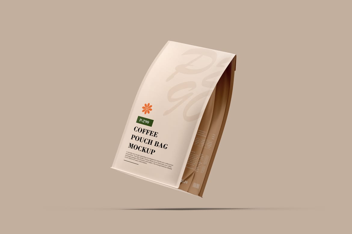 Coffee Pouch Packaging Design Mockup